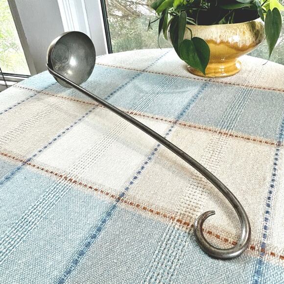 Vintage 18″ Hand‑Forged Copper Soup Ladle with Iron Handle - Picture 3 of 15